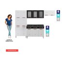 Ver imagem 3 de Cozinha Completa Modulada de Aço 4 Peças com Vidros e Gabinete Pia Multimóveis CR20352 