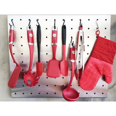 Painel Quadro Porta Utensílios Gourmet Inox Escovado 51x41Cm