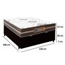 Ver imagem 3 de Cama Box Baú Casal Sintético Colchão Molas Ensacadas Colchões 138cm Suporta até 120 Kg por