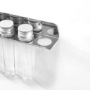 Ver imagem 3 de Suporte Porta Temperos Inox Escovado com 5 Tubetes de Parede