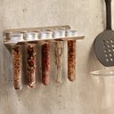 Ver imagem 1 de Suporte Porta Temperos Inox Escovado com 5 Tubetes de Parede