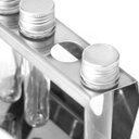 Ver imagem 3 de Suporte Porta Temperos Inox Polido com 5 Tubetes de Balcão