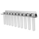 Ver imagem 2 de Suporte Porta Temperos Inox Escovado com 10 Tubetes de Parede