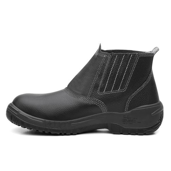 Bota De Segurança Botina Bico Pvc Safetline Couro Ca12783 Tamanho 42 - 2