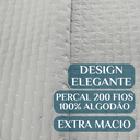 Ver imagem 3 de Conjunto Cama Casal King Size Lory 200 Fios Bordado 100%algodao Verity:cinza