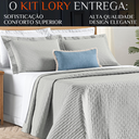 Ver imagem 2 de Conjunto Cama Casal King Size Lory 200 Fios Bordado 100%algodao Verity:cinza