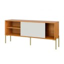 Ver imagem 3 de Rack para Tv 144 Cm com 1 Porta de Correr Florença Freijó Off White Dalla Costa