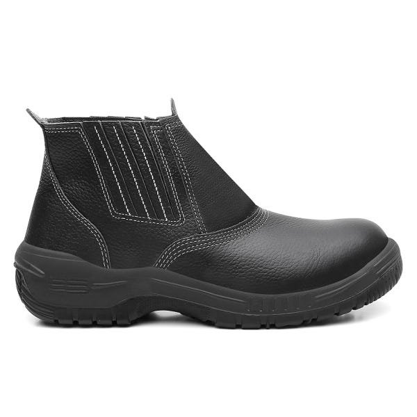 Bota De Segurança Botina Bico Pvc Safetline Couro Ca12783 Tamanho 46