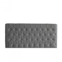 Ver imagem 2 de Kit Estrela Cabeceira de Cama Painel e Calçadeira Baú Botão Cristal Casal 140 Cm Suede Grafite