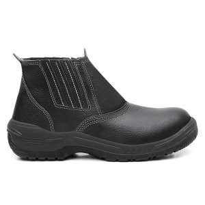 Bota De Segurança Botina Bico Pvc Safetline Couro Ca12783 Tamanho 45