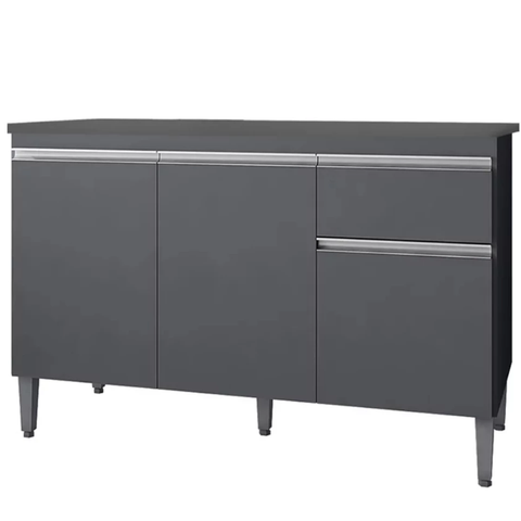 Balcão de Pia Tatiane 120cm Cinza - Ajl Moveis