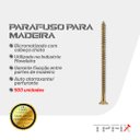 Ver imagem 4 de Parafuso para Madeira Cabeça Chata Phillips 4,0 X 40mm - 500 Unidades Bicromatizado