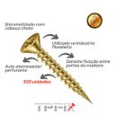 Ver imagem 2 de Parafuso para Madeira Cabeça Chata Phillips 4,0 X 40mm - 500 Unidades Bicromatizado