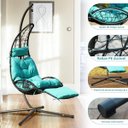 Ver mais imagens de Cadeira Balanço Espreguiçadeira Meia Lua Piscina Area Lazer Jardim Varanda Quintal Acolchoada Confor