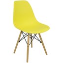Ver imagem 2 de Kit 8 Cadeiras Charles Eames Eiffel Wood Design Amarelo