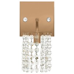 Kit 2 Arandelas De Cristal Legitimo Clearcast Cobre - 4