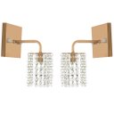 Ver imagem 1 de Kit 2 Arandelas De Cristal Legitimo Clearcast Cobre