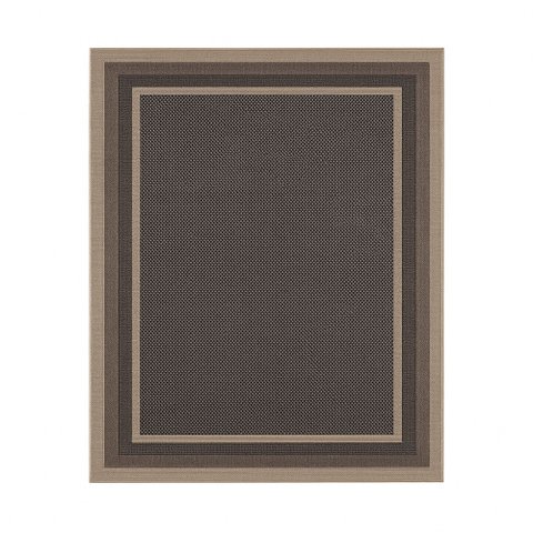 Tapete Sisal Eco Nature Moldura Bege / Chumbo 77 - 200 X 300 Cm - J Serrano