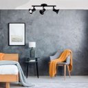 Ver imagem 3 de Spot Sobrepor Trilho Direcionável Octa Cupps Preto 03 Lâmpadas E27 Bivolt Design Moderno Quarto/sala
