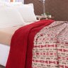Cobertor Winter Queen Manta Soft Plush C/ Sherpa Macia 1 Peça - Trapézio Vermelho - 1
