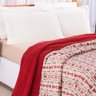 Cobertor Winter Queen Manta Soft Plush C/ Sherpa Macia 1 Peça - Trapézio Vermelho - 2