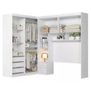 Ver imagem 4 de Guarda Roupa Armário de Casal com 6 Portas para Cama Box Branco