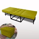 Ver imagem 3 de Puf Cama Pc01_mm 07 que Se Transforma em Sofá Cama Resistente e Confortável em Sued