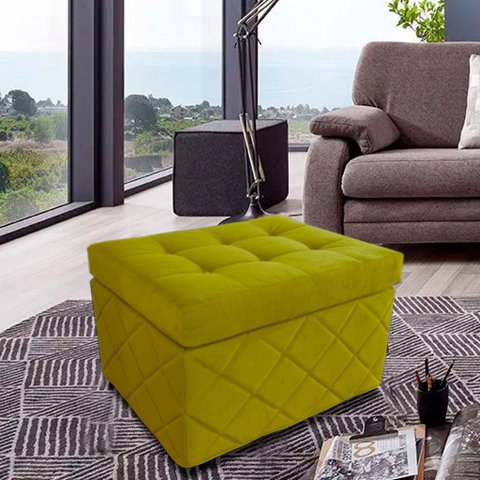 Puf Cama Pc01_mm 07 que Se Transforma em Sofá Cama Resistente e Confortável em Sued