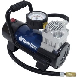 Mini Compressor Ar Automotivo Turbo 12V Portátil Profissional 100psi 3 Bicos Carro Air Tech One 1685 - 1