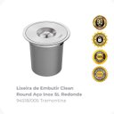 Ver imagem 2 de Lixeira de Embutir Clean Round Aço Inox 5l Redonda 94518005 Tramontina