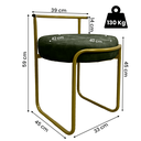 Ver imagem 4 de Kit 2 Banqueta Decorativa Sala Área Gourmet Puff Ferro Facto:verde