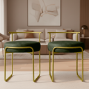 Ver imagem 1 de Kit 2 Banqueta Decorativa Sala Área Gourmet Puff Ferro Facto:verde