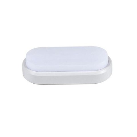 Luminária LED Arandela Tartaruga Fit Oval 7W 6500K Luz Branca Bivolt Jardim Área Interna Externa IP6
