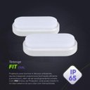 Ver imagem 4 de Luminária LED Arandela Tartaruga Fit Oval 7W 6500K Luz Branca Bivolt Jardim Área Interna Externa IP6