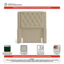 Ver imagem 3 de Cabeceira e Calçadeira Báu Solteiro Atena 90cm Capitonê Suede Bege - Desk Design