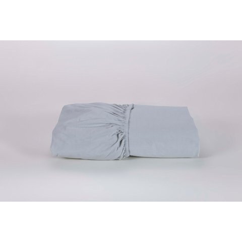 Lençol Cama Viúva Avulso(1,88mx1,20mx22cm Alt) com Elástico 100% Algodão 200 Fios Cinza
