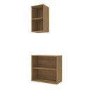 Ver imagem 3 de Conjunto para Banheiro com Aéreo Kappesberg Celeste 2 Peças Nogueria 80cm