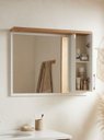 Ver imagem 2 de Armário de Banheiro 80cm MDF Freijo com Branco Paris - On Móveis