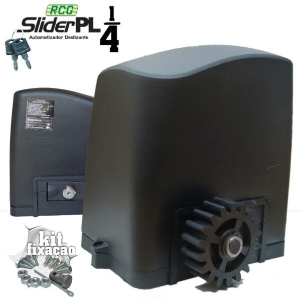 kit Motor Portao deslizante Rcg Slim PL 450kg 1/4 2 cont 3m - 220v - 2
