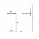 Ver imagem 4 de Lixeira Tramontina Loop com Pedal 30l Redonda Inox Polido