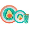 Kit Refeição Bebê Frutti com Copo Prato Bowl Buba Baby Frutas Abacate - 2
