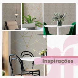 Papel de Parede para Quarto Casal e Sala Fendi Fio Gold 3m - 3