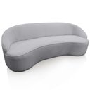 Ver imagem 1 de Sofá Curvo Montserrat 210cm 3 Lugares Lona Cinza Claro - Nexta Casa