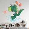 Adesivo de Parede Infantil Dinossauro Brincando-Especial 100x101cm - 1