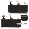 Aparador Cantinho do Café 4 Portas Preto Freijó Flex Figueira Shop Jm - 5
