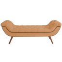 Ver imagem 5 de Kit Cabeceira Cama Box Casal 140 Cm Madrid com Puff Recamier Santorini Bouclê Mostarda - Lyam Decor