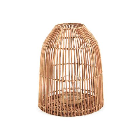 Lanterna Decorativa em Rattan 38x30 cm - D'Rossi
