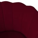 Ver imagem 3 de Poltrona Decorativa Pétala Veludo Marsala Bordo Pés Palito