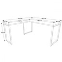 Ver imagem 3 de Conjunto Home Office 3 Peças Industry com Mesa em L, Estante e Cadeira Nogal/preto - Pnr Móveis