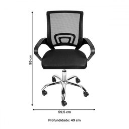 Conjunto Home Office 3 Peças Industry com Mesa em L, Estante e Cadeira Nogal/preto - Pnr Móveis - 5